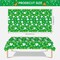 2-Pack St. Patrick’s Day Tablecloths – Green Shamrock Plastic Disposable Table Covers, 54 x 108 Inch – St. Patricks Party Supplies